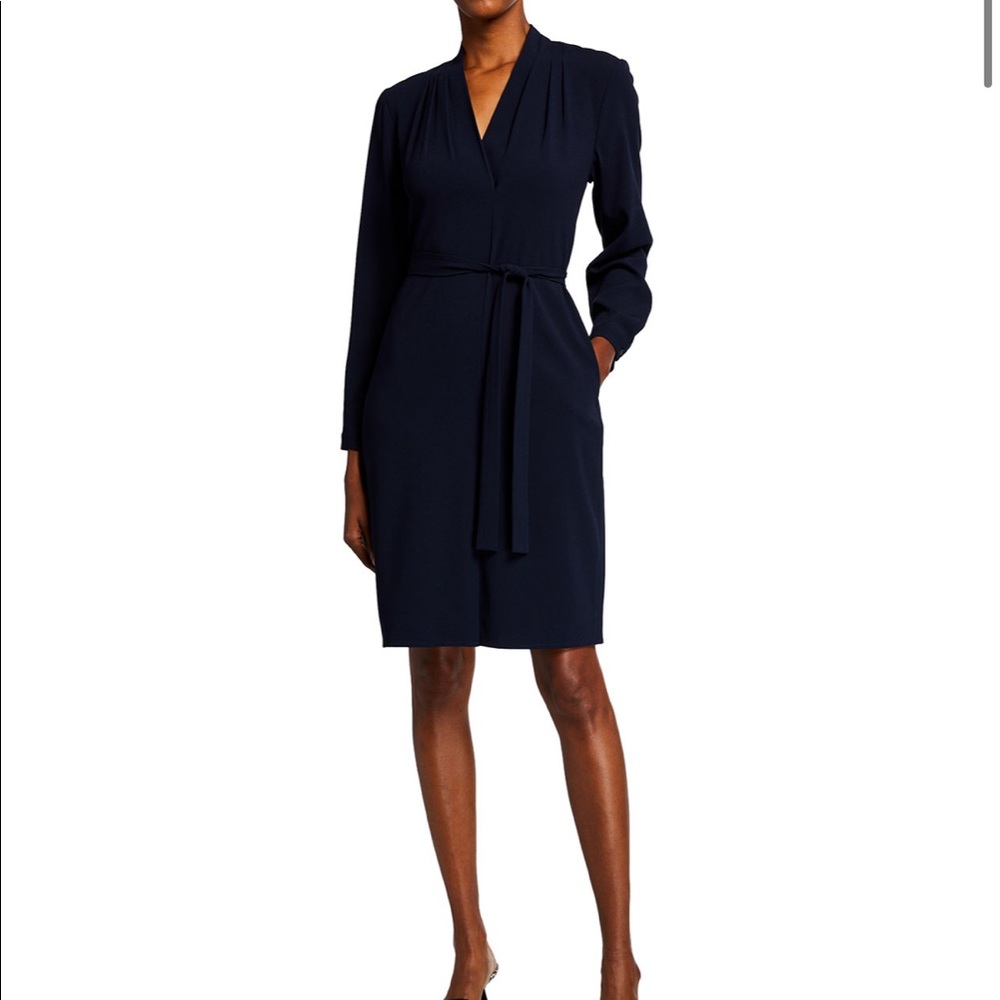 Kobi Halperin Long Sleeve Crepe Sheath Dress